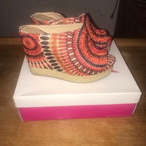 Women Multi colored wedge heel